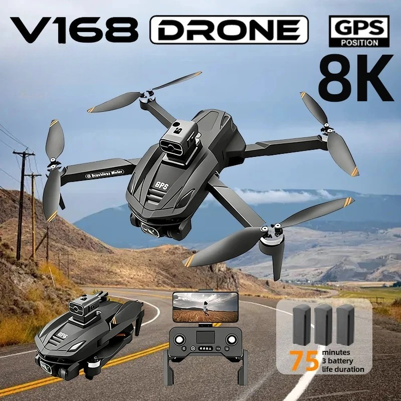 Drone Multispectral - Original V168 GPS Drone Professional 8K